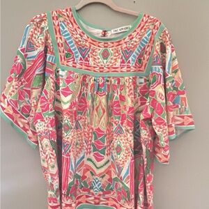 Colorful Geometric Print Top
